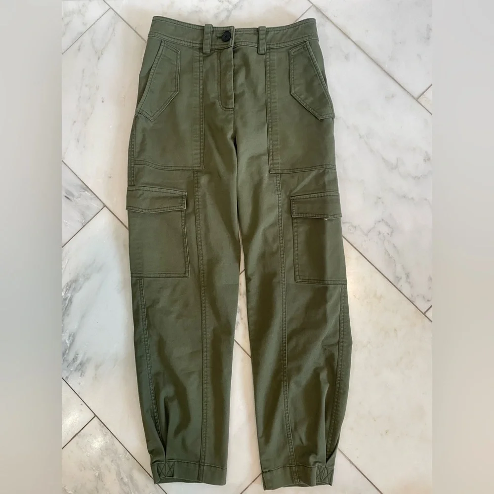 Derek Lam 10 Crosby size 4 women’s cargo khakis tapered leg designer soft casual - Picture 1 of 8